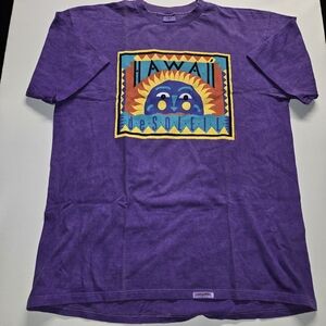 Vintage 90s Single Stitch Hawaii De Soleil Geometric Sun XL T-Shirt Unisex